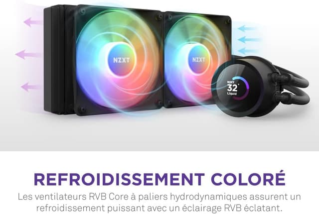 Detalle 1 de NZXT Kraken 280 RGB, 280 mm