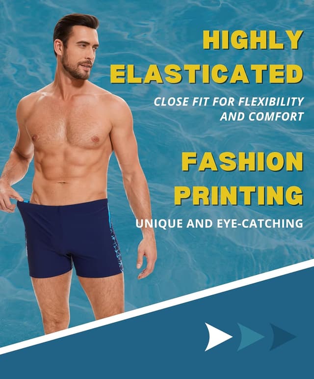 Detalle 2 de AMZSPORT Herren-Badehose kurz mit hydrophober Beschichtung und Kordelzug