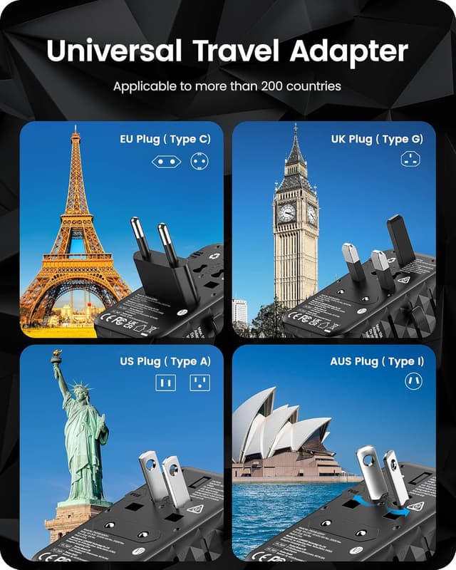 Thumbnail 1 de LENCENT 65W Adaptateur Voyage Universel