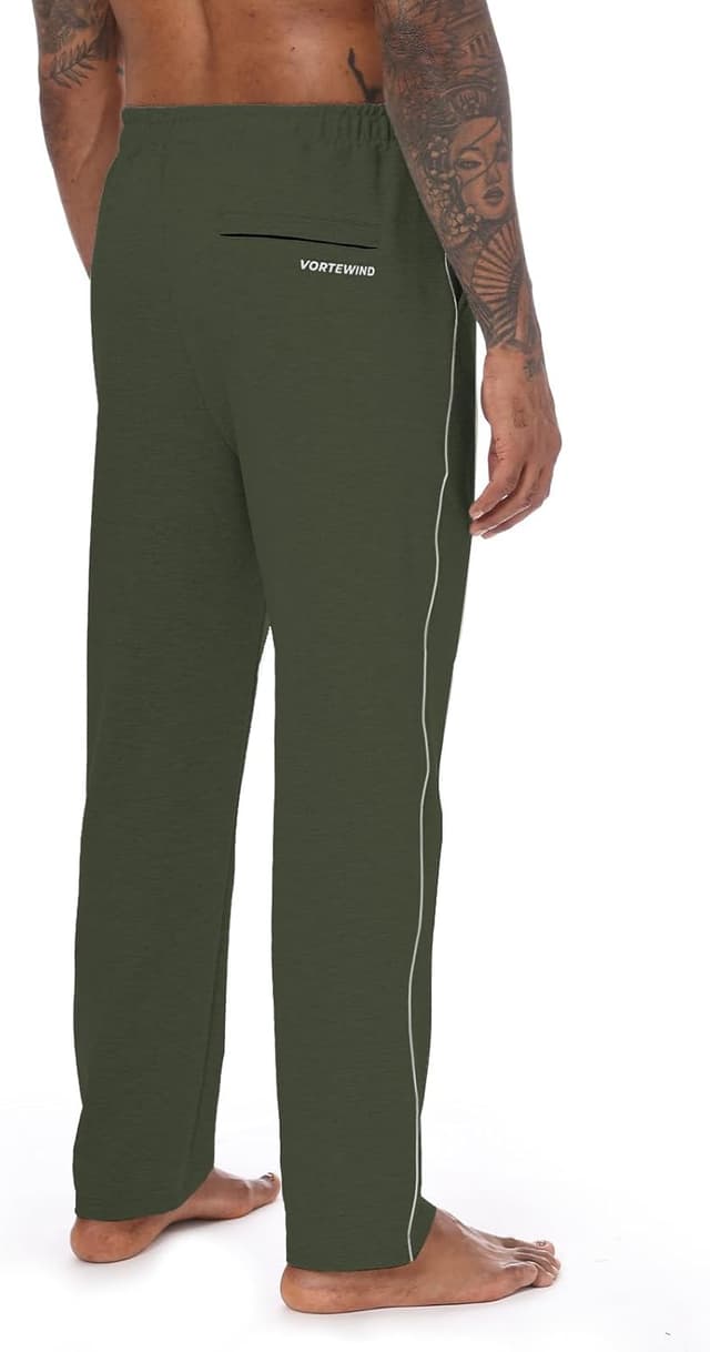 Detalle de Vortewind Jogginghose Herren aus Baumwoll-Jersey mit 3 Taschen und elastischem Bund