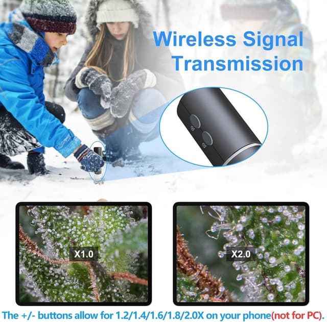 Detalle de Ninyoon 4K WiFi microscopio per Android (50–1000X) USB wireless digitale