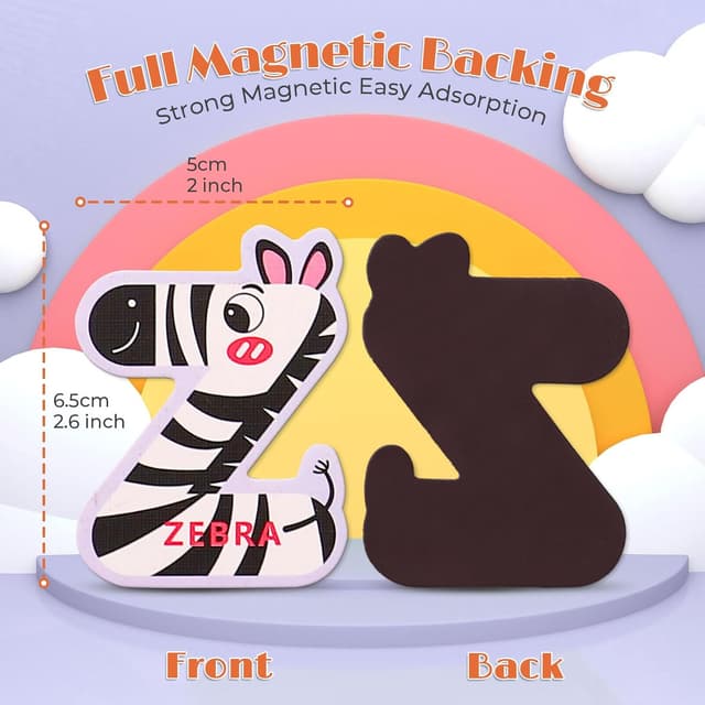 Detalle de Magnetic Letters Large Alphabet Magnets for Kids 🧲