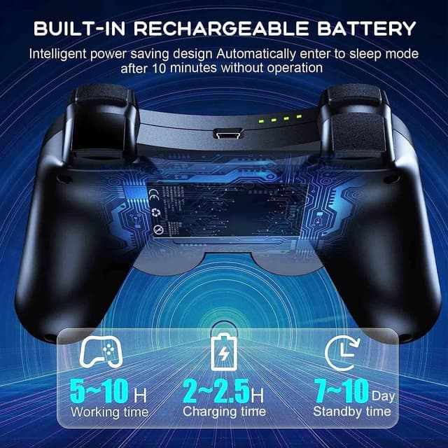 Detalle de Sefitopher Mando PS3 inalámbrico 8h