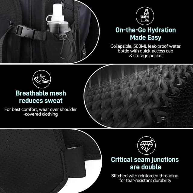 Thumbnail 1 de semai LED Running Vest 500 ml hydration vest 🏃♀