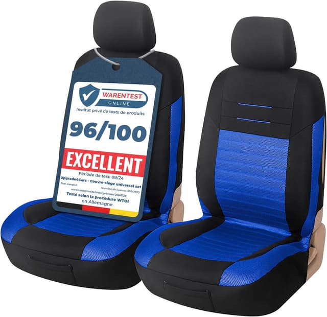 Thumbnail 6 de upgrade4cars Housse de siège voiture universelle noir et rouge (ensemble avant/arrière)