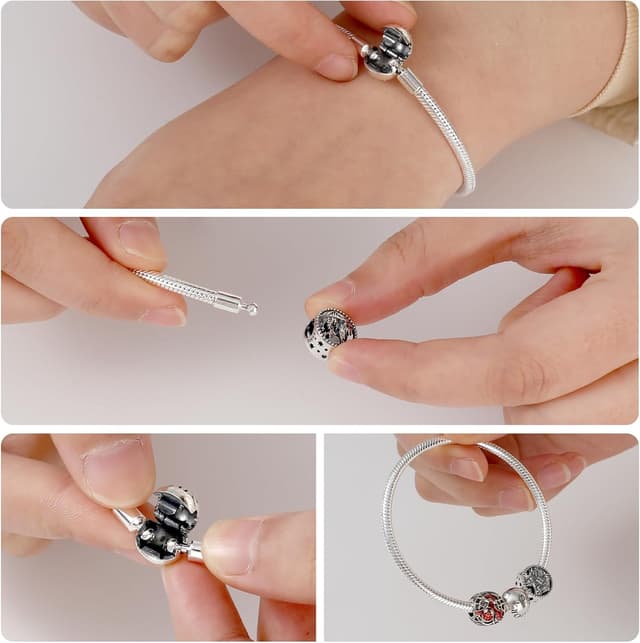 Detalle 1 de Sterling Silber 925 Charm Armband für Damen