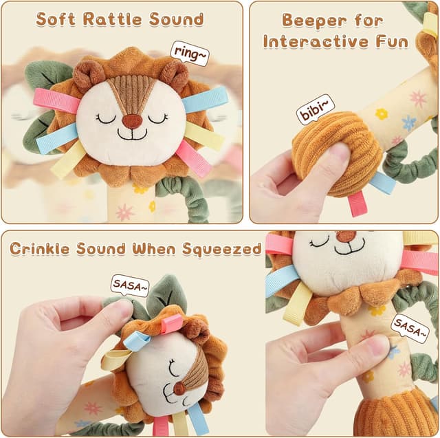 Detalle de TYRY.HU Plush Lion baby rattle toy
