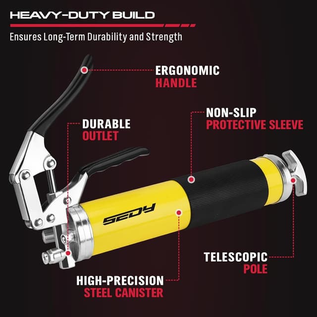 Thumbnail 4 de 17-Piece Heavy Duty Grease Gun Kit 8000 PSI