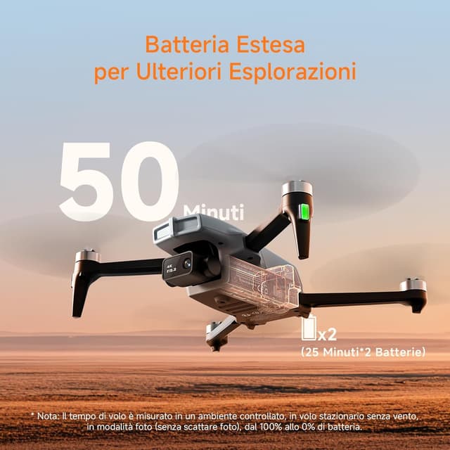 Detalle de Ameta S20 Drone con telecamera 4K, GPS e ritorno automatico (meno di 249 g)