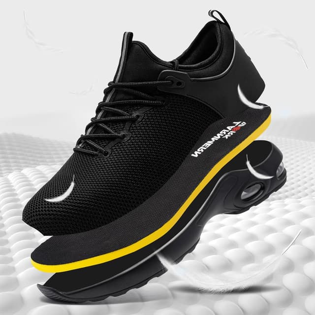 Detalle de LARNMERN Arbeitsschuhe Herren Sicherheitsschuhe wasserdicht als Slip-on mit Stahlkappe