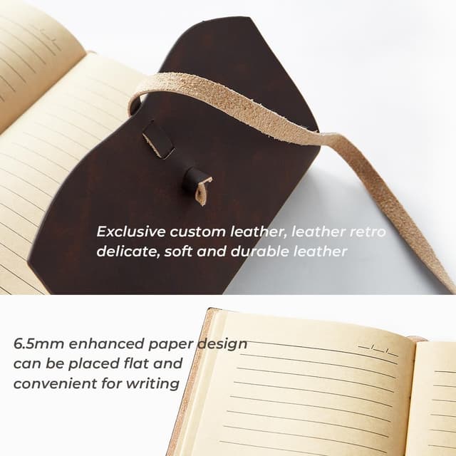 Detalle 2 de RILIHO Leather Journal Notebook 260 pages