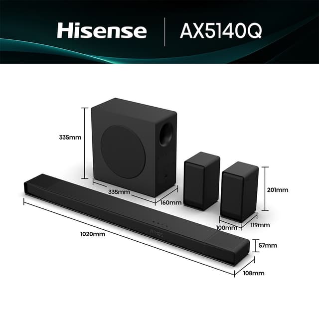 Thumbnail 1 de Hisense AX-5140Q Barra de sonido Dolby Atmos 600 W