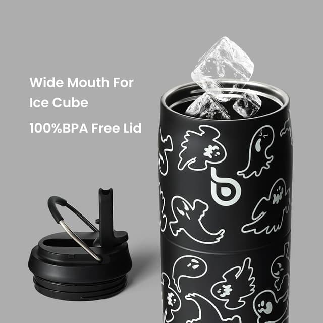 Detalle de Bottle Bottle insulated water bottle 950ml (32oz) with straw lid, handle and stainless steel flask