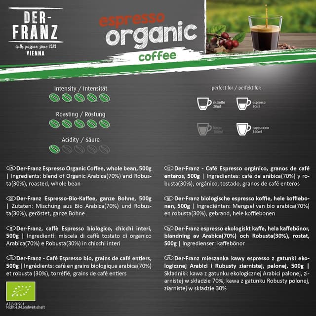 Thumbnail 2 de DER-FRANZ Café espresso ecológico 500 g
