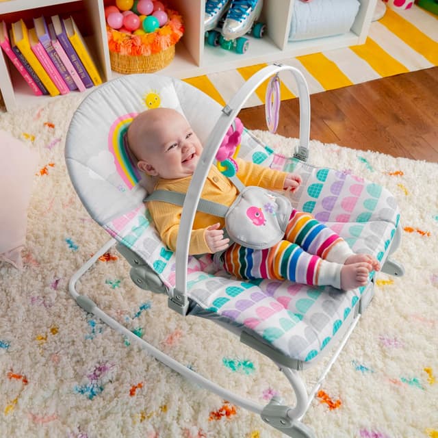 Detalle de Bright Starts Rosy Rainbow Rocker 40 lb