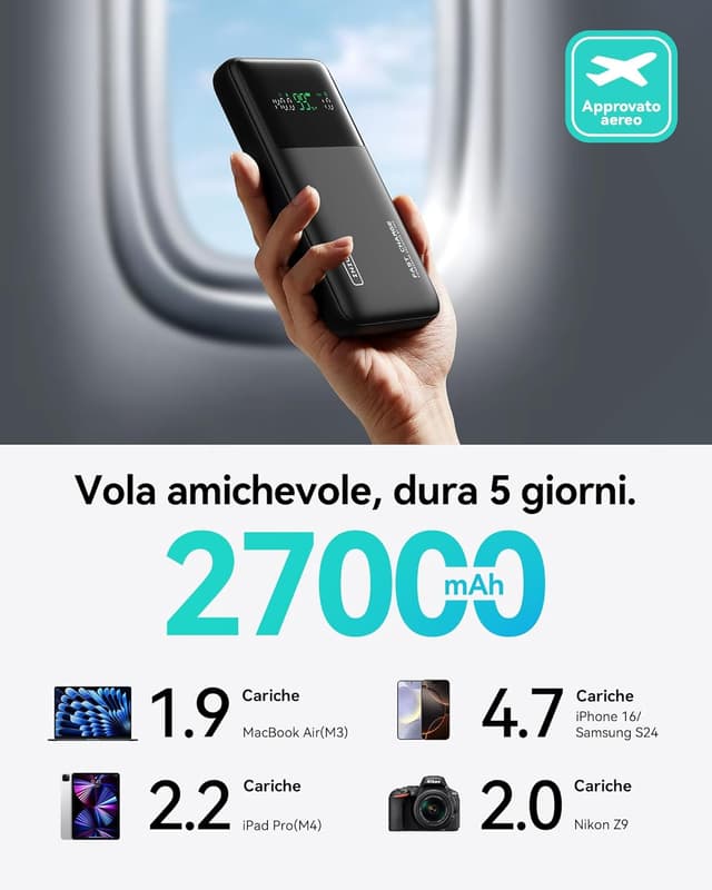 Thumbnail 4 de INIU Power Bank 27000mAh caricatore portatile 🔌