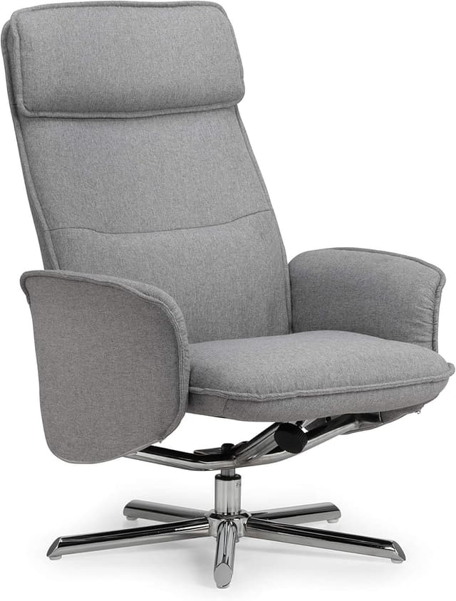 Detalle 2 de Julian Bowen Aria Recliner and Stool (Grey Linen) – rise & recline style seating set