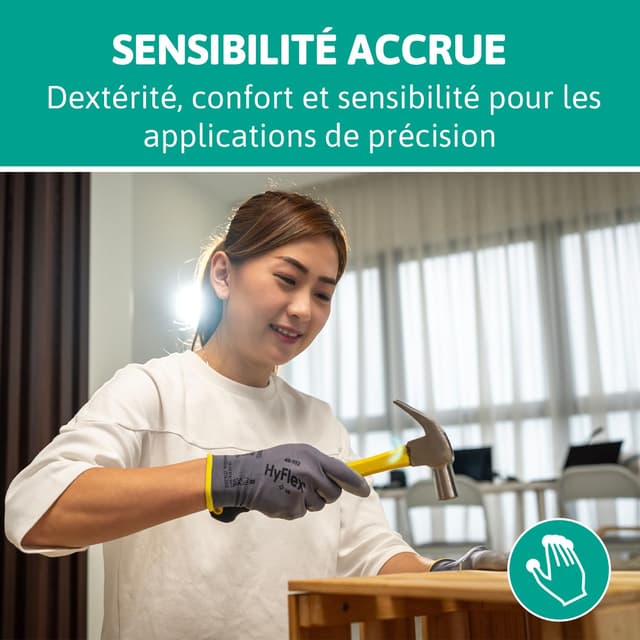 Thumbnail 4 de Ansell HyFlex 48-102 Gants de travail ultrafins taille 2XL
