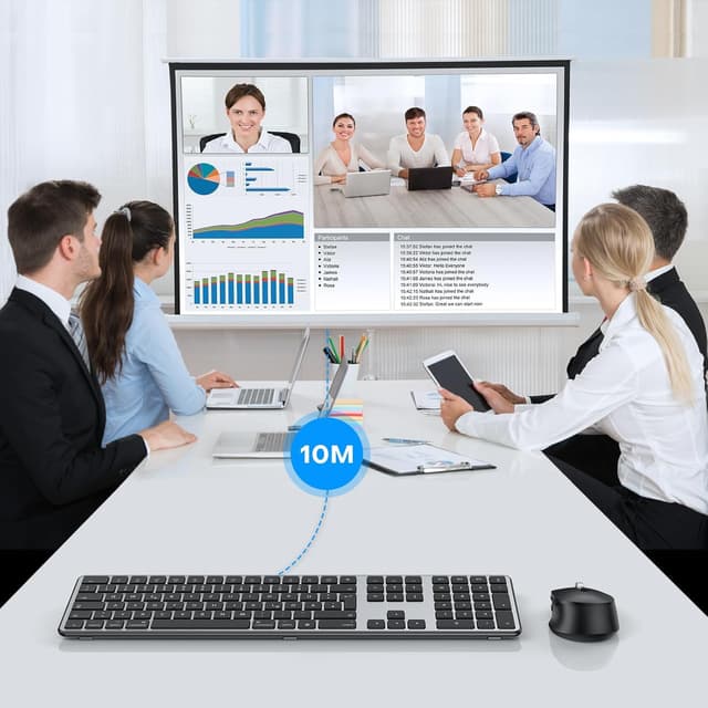 Thumbnail 5 de OMOTON Bluetooth Tastatur & Maus Set für MacBook Air/Pro, iMac, iMac Pro, Mac mini (QWERTZ, DE, mit Multi-Gerät-Funktion)