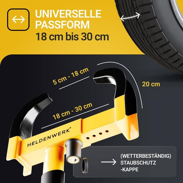 Thumbnail 4 de HELDENWERK Parkkralle 18–30 cm Radkralle