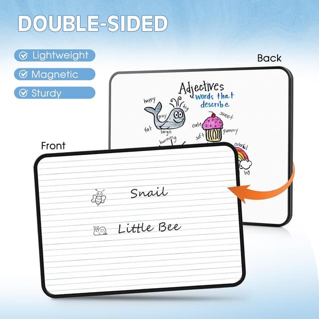 Thumbnail 3 de QUEENLINK Double-Sided Whiteboard 21x30cm