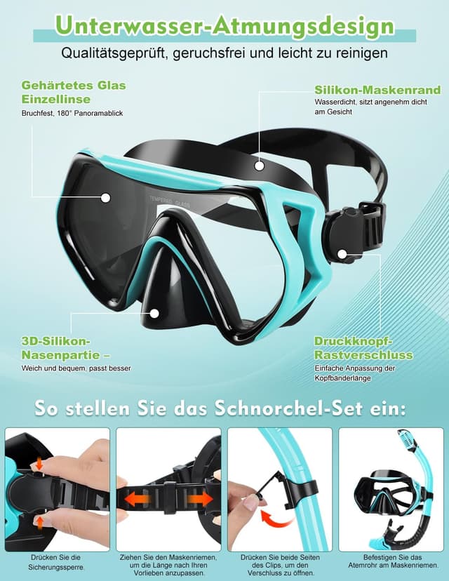 Thumbnail 4 de Hydomi Schnorchelset 180° Panorama