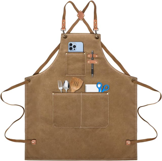 Imagen de lompyeu Delantal de Cocina impermeable con 3 bolsillos en OfertitasTOP