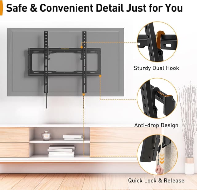 Detalle 2 de Perlegear Soporte TV 26-65" inclinable 45 kg