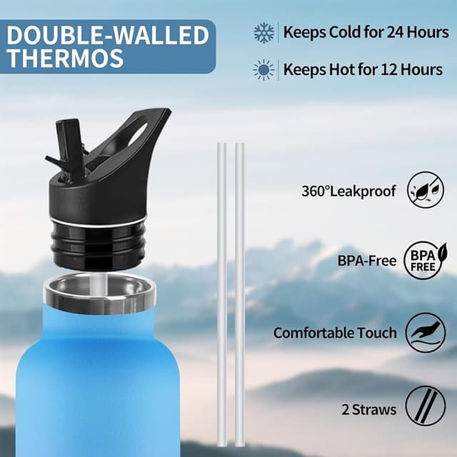 Thumbnail 3 de HoneyHolly Botella Acero Inoxidable 1 L, termo sin BPA 🚰