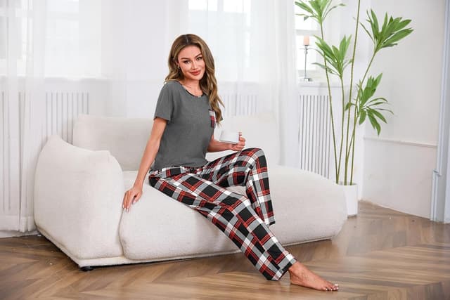 Thumbnail 4 de Demegimi women’s pyjamas set cotton checked