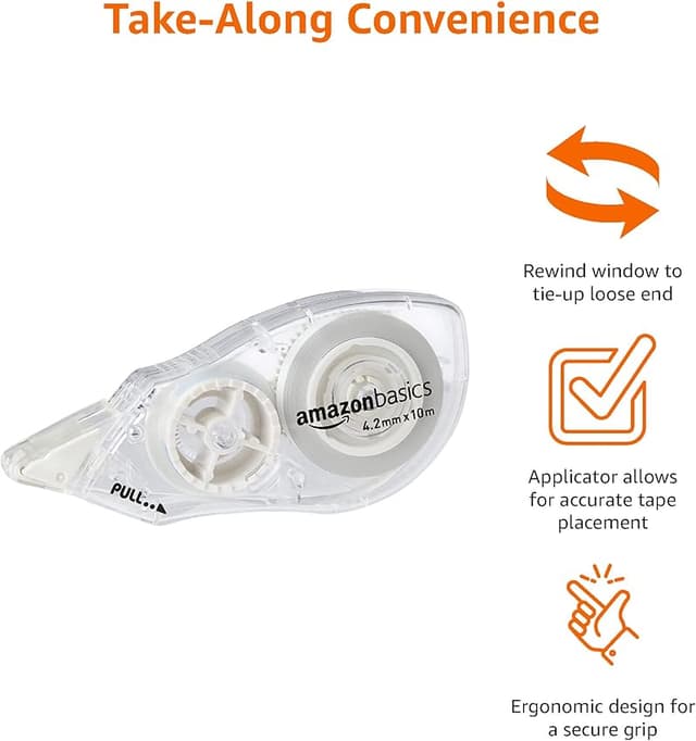 Thumbnail 3 de Amazon Basics Cinta correctora 4,2 mm x 10 m pack 10