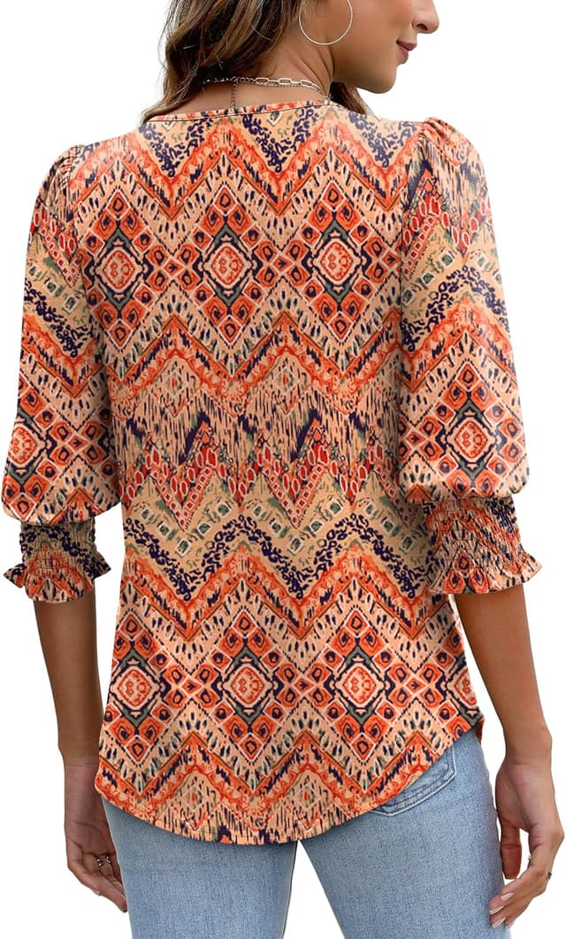 Detalle 1 de Aokosor 3/4 sleeve tunic tops for women