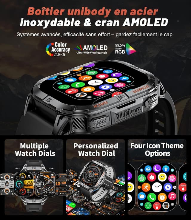 Thumbnail 6 de SUNKTA GPS smartwatch homme 2,13 pouces