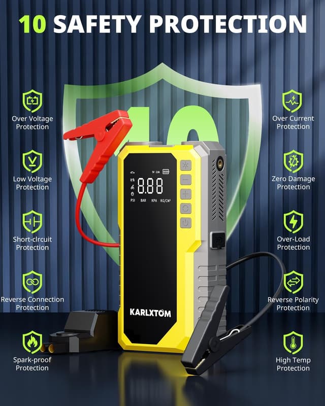 Thumbnail 5 de Karlxtom 4500A Jump Starter with 190 PSI Compressor