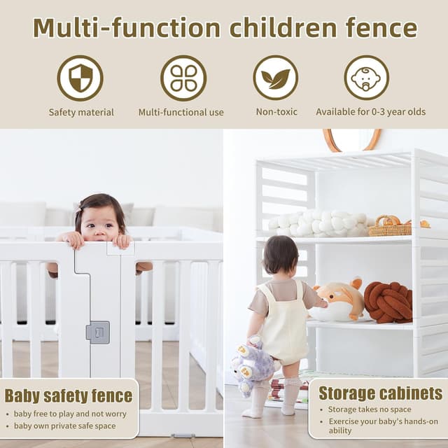 Detalle 2 de Gupamiga Laufgitter Baby 150 x 150 cm