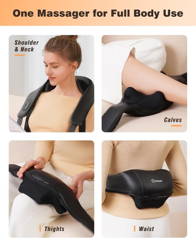 Detalle de KNQZE® Cordless Neck Massager with 4D Shiatsu, Heat & Graphene Heating (cordless)