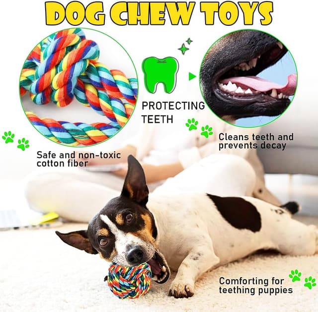 Detalle de Dog rope toy 7 pack for puppies