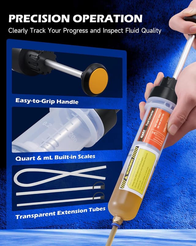 Detalle 2 de Orion Motor Tech 200mL Manual Fluid Extractor and Filler (Syringe-Style Pump)