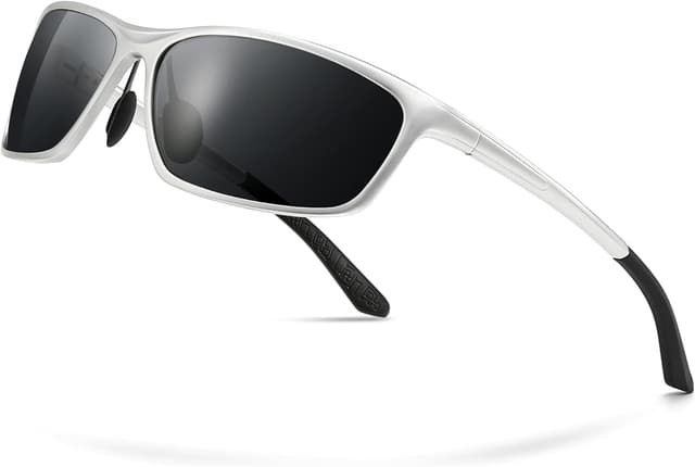 Thumbnail 6 de SUNGAIT Classic Rectangle Polarised Sunglasses for Men with Al-Mg Metal Frame & Spring Hinge