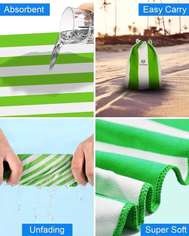 Thumbnail 4 de Microfiber Beach Towel 63x35 Inch Oversized