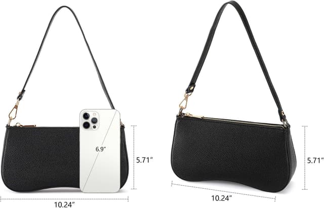 Detalle de FALAN MULE RFID crossbody phone bag for women in vegan leather-look with long strap and card slots