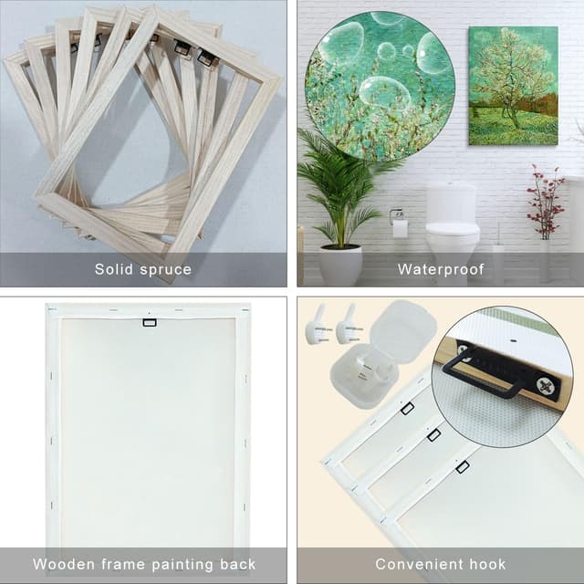 Thumbnail 6 de prinfantasy Canvas Wall Art Framed Prints Floral Plants 3-Panel Set (YH071)