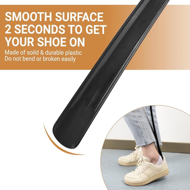 Detalle de FADII long-handled shoe horn (45cm + 22cm) – pack of 2