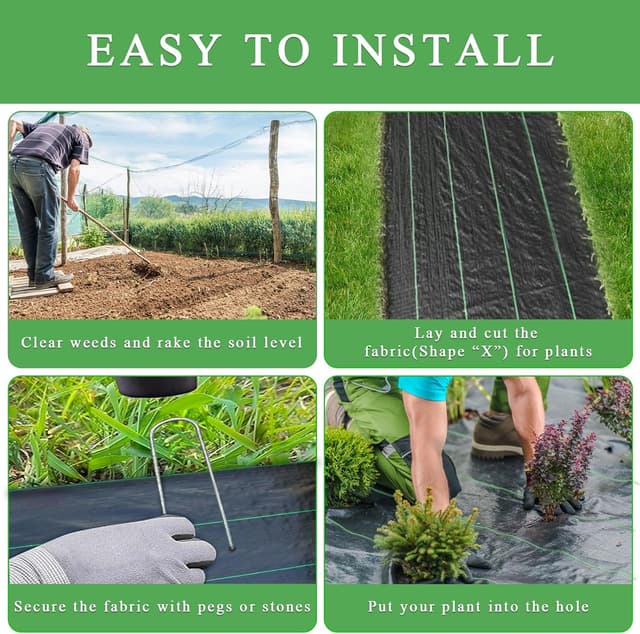 Thumbnail 6 de MLZPU Heavy Duty Weed Control Membrane (1m x 50m) for patios, gravel, borders and artificial grass