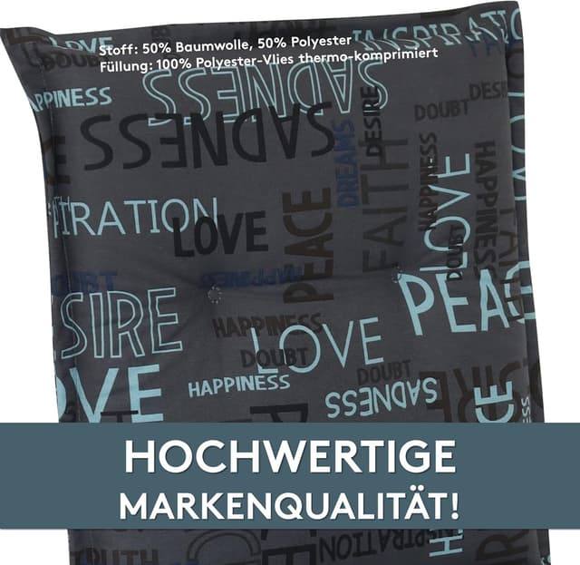 Thumbnail 6 de LILENO HOME Kissen 188 x 60 x 5 cm Buchstaben anthrazit