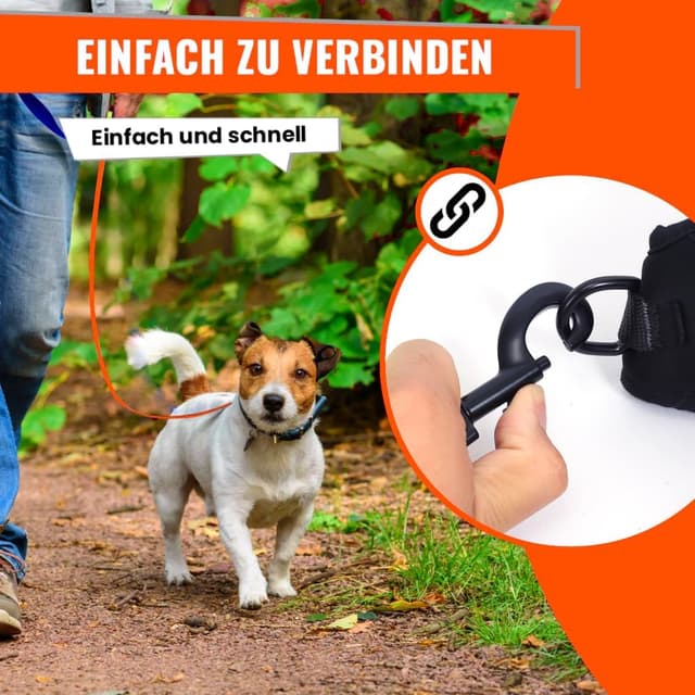 Detalle de Loutep Biothane Schleppleine für Hunde – Lange Lauf-/Trainingsleine in 3, 5, 10, 15 oder 20 m