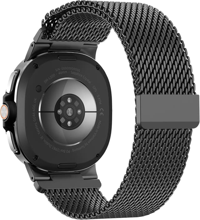 Detalle de CHANCHY Milanese Strap for Samsung Galaxy Watch 8 (40mm/44mm) & Watch 8 Classic (46mm, 2025) – No-Gap Magnetic Mesh Replacement Band