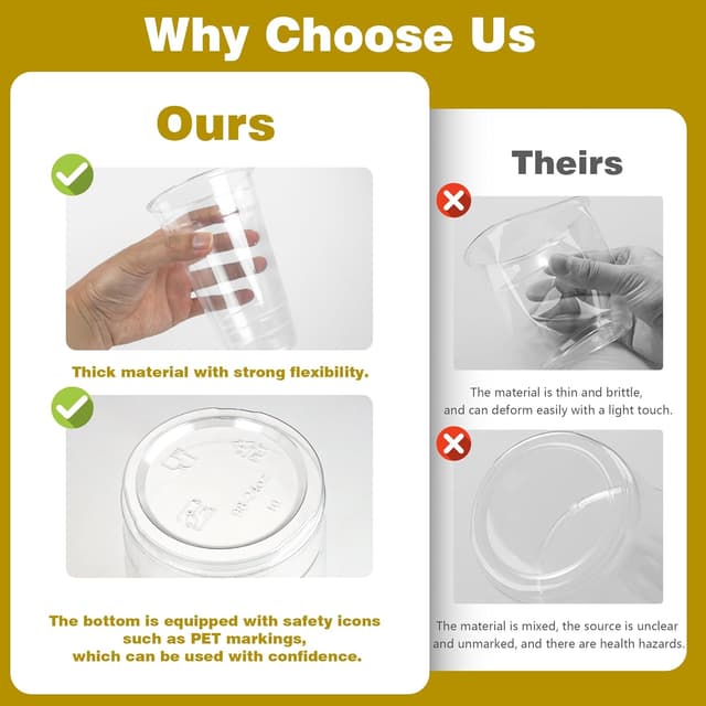 Detalle 2 de Charmount 24 oz Clear Plastic Cups 🥤