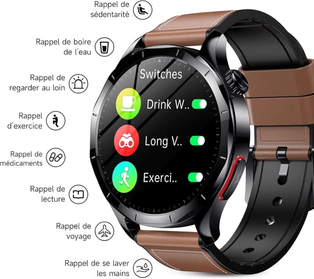 Thumbnail 6 de 2026 Nouv’ Montre Connectée Homme 1,43" AMOLED