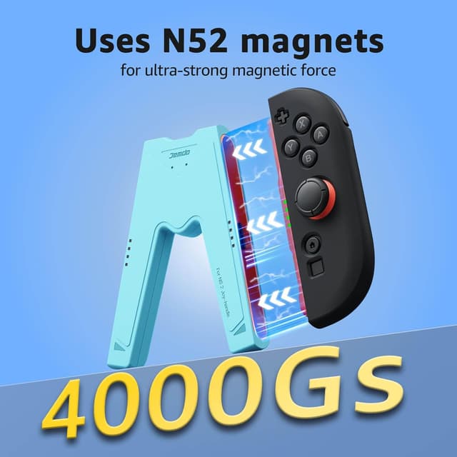 Detalle de JEMDO Impugnatura ricarica JoyCon con 10 W